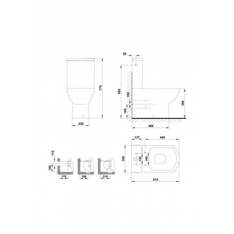 VAS WC SMART BTW COMPACT 61.5X35